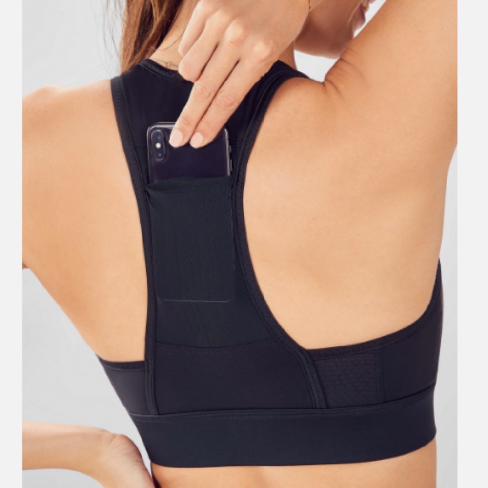 Fabletics Black On The Go Sports Bra